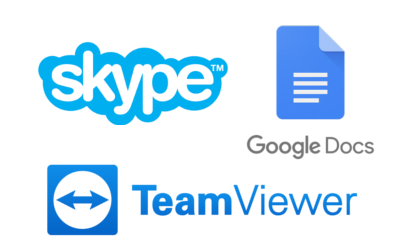 Skype, Google Docs, TeamViewer